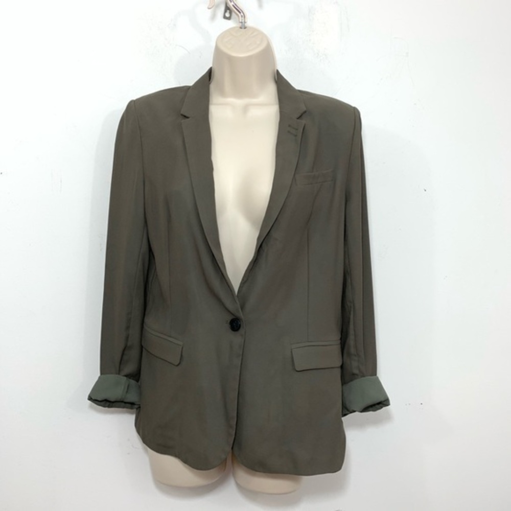 The Kooples lightweight single button blazer green